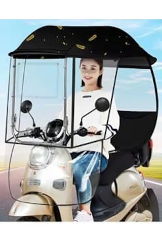 Scooter Motosiklet Yağmurluk Tente Çadır Kumaşı Şemsiye Gölgelik Branda
