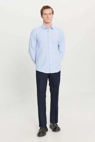 AC&Co / Altınyıldız Classics Ütülemesi Kolay Slim Fit Dar Kesim Klasik Yaka Pamuklu Erkek Gömlek Açık Mavi