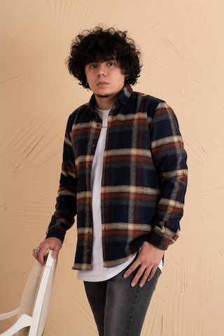 Mugi Slim Fit Ekoseli Erkek Oduncu Gömlek