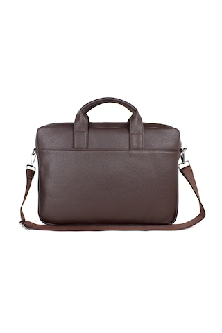 Kahverengi Evrak Ve Laptop Çantası 15,6 İnç Unisex Kahverengi