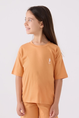 U.S. Polo Assn. Kız Çocuk Turuncu Bermuda Takım Us1848-c-v47 Turuncu