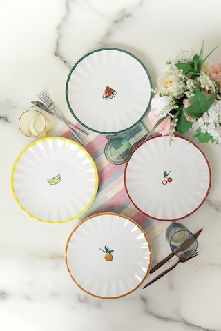 Keramika Fruit Feast Sirius Servis Tabağı 27 Cm 4 Adet 23108-09-10-11 Çok Renkli