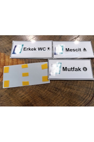 Oda Kapısı İsimliği / Metal Kapı İsimliği 5 15 Cm-1003