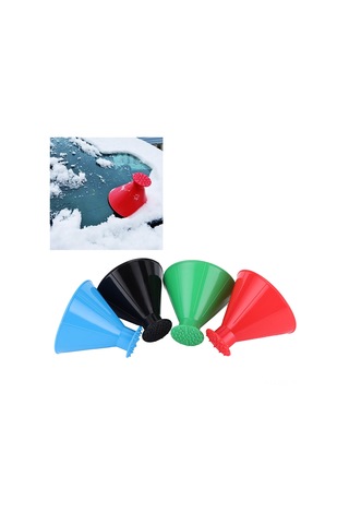 Padalink Plastik Araba Camı Buz Ve Kar Temizleyici - Konik Tasarım, Funnel Özelliği, 4 Renk Kırmızı, Mavi, Siyah, Yeşil + Aksesuarlar