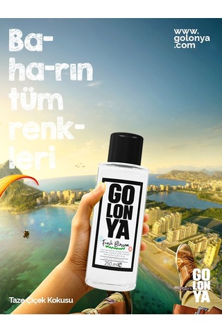 Golonya Taze Çiçek Kokulu Cam Şişe Kolonya 250 ML