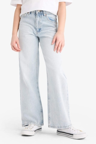 DeFacto Kız Çocuk Straight Wide Jean Pantolon F3150A825SMNM63 Mavi