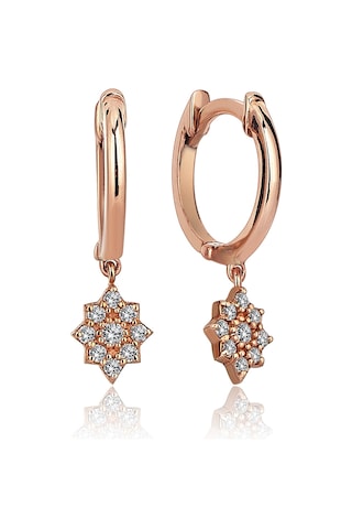 Reis Cemre Küpe Pembe Altın - Rose Gold
