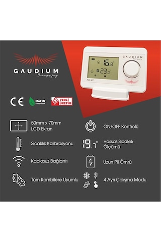 Gaudium ALV-127 Kablosuz Oda Termostatı