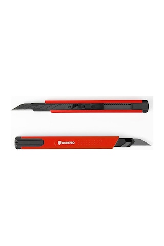 Workpro Wp212020 9mm Alüminyum Kasa Cep Askılı Maket Bıçağı Kırmızı