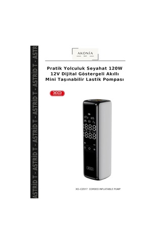 Pratik Yolculuk Seyahat 120w 12v Dijital Göstergeli Akıllı Mini Taşınabilir Lastik Pompası