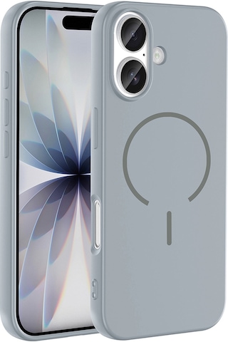 Apple Uyumlu iPhone 17 Kılıf M-safe Şarj Özellikli Zore Meta Kapak - Titanyum-gri Titanyum - Gri