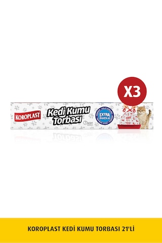 Koroplast Kedi Kumu Torbası 7'li x 3 Adet