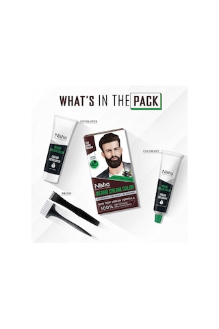 Sakal Boyama Seti 60ml,10dk Bekleme Süresi Amonyak Paraben İcermez,cilde Leke Yapmaz Dark Brown