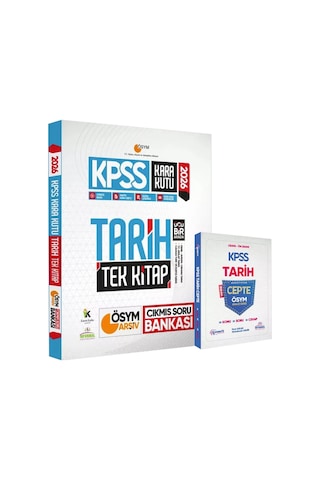 2026 Kpss Tarihin Kara Kutusu Ve Tarih Cepte Konu-soru-cevap Konu Özetli Dijital Çözümlü 2li Set