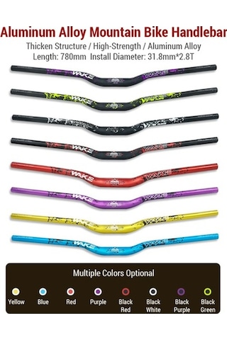 Artfulabode Yükselticili, Skycıty Mat Kırmızı Bisiklet Gidonu Dağ Boyalı Alüminyum Alaşımlı 31.8mm/30mm/780mm - Xn Kırmızı