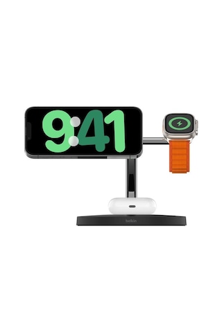 Belkin Wız009vfbk-v2 Boostcharge Pro 3in1 Qi2 15w Magsafe Şarj Standı - Siyah