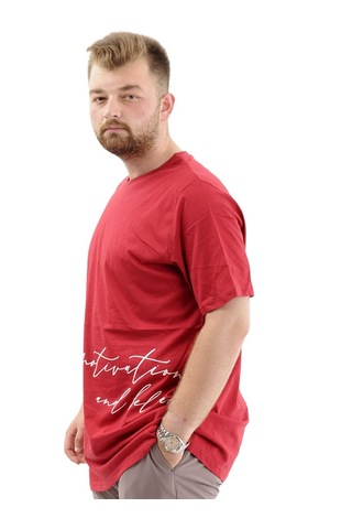 Battal Beden Erkek Pamuklu T-shirt Yumuşak Dokulu Baskılı Belıef