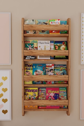 Lino 4 Raflı Montessori Kitaplık Eğitici Çocuk Kitaplığı Ahşap