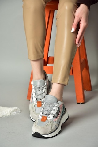 Fox Shoes R312511002 Gri Süet Kadın Spor Ayakkabı Sneakers Gri