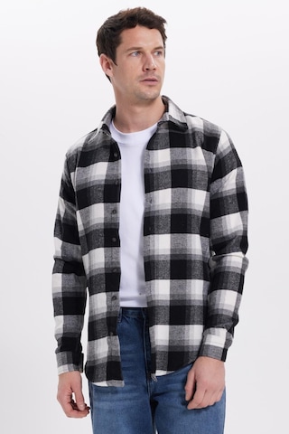 Tudors Erkek Slim Fit Dar Kesim Kareli Kışlık Oduncu Gömlek-42202 Çok Renkli