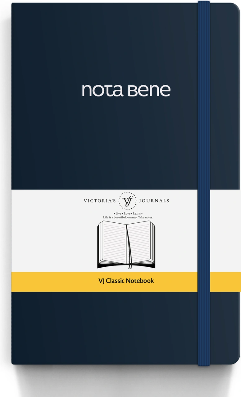 Nota Bene Classic Esnek Kapak Defter, 13x21 Cm, Çizgili Lacivert