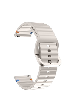 Huawei Watch Gt5 Pro 46mm İle Uyumlu Dalga Desenli Tokalı Yumusaş Soft Silikon Kordon