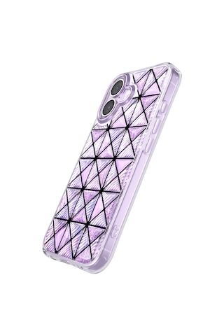 İphone 17 Uyumlu Kılıf 3d Buz Blok Desenli Zore Paris Kairo Tpu Kapak Mor