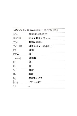 Osram Ldeco Fl 100 Watt Led Projektör Beyaz Işık