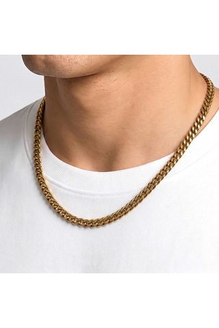 Beycen Aksesuar Mariner Zincir Erkek Çelik Kolye 6x2mm 55cm Gold 3902eck037 Çok Renkli