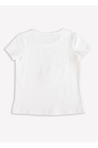 Balerin Baskılı Beyaz Kız Çocuk T-Shirt Beyaz