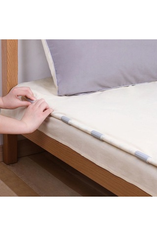 12 Adet Çok Amaçlı Çarşaf Tutucu, Sabitleyici ,kaydırmaz Nevresim Örtü Düzenleyici Klipsler 5256 Çok Renkli