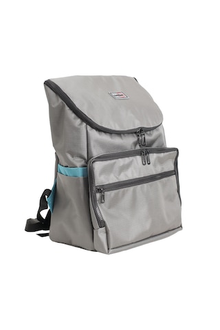 İki Renk Anne/bebek Bakım Çantası - Zeybe Gri