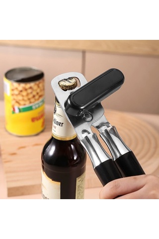Sones Paslanmaz Çelik Konserve Açacağı Çok Amaçlı Mutfak Şişe Açacağı, Stil: Ahşap Saplı Diğer