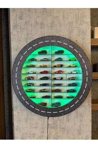 Işıklı Araba Rafı Mobilya Çok Renkli