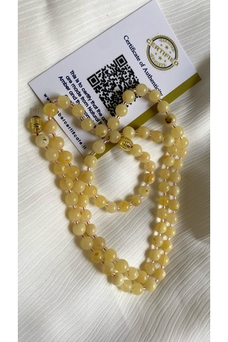 14 Gramyetişkin Kehribar Kolye Sarı