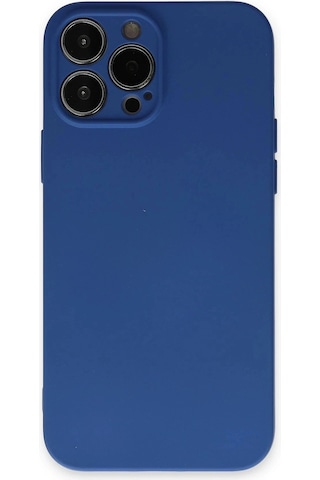 Durukar Apple Uyumlu iPhone 13 Pro Kılıf Nano İçi Kadife Silikon - Lacivert