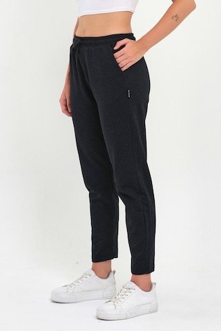 MMetalic Kadın Lacivert Klasik Cepli Eşofman Altı Antrasit