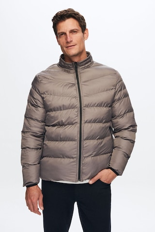 Ds Damat Slim Fit Gri Rüzgar Geçirmez Elyaf Dolgulu Mont 1HF07ORT01940 Gri