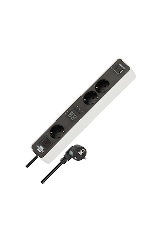 Brennenstuhl Ecolor Serisi 3 Soketli 1xtype-c + 1xusb Girişli 1.5 Metre Kablolu Zaman Ayarlı Uzatma Kablosu 1.5 M