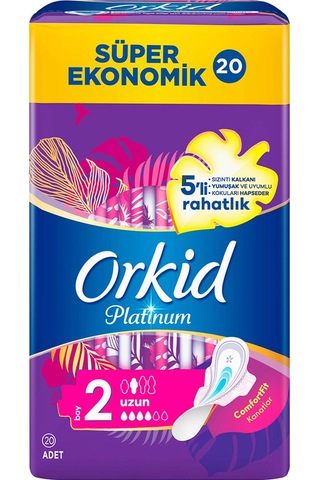 Orkid Platinum Hijyenik Ped Ultra Uzun 20'li