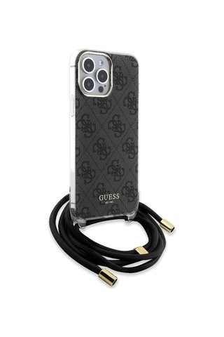 Apple Uyumlu iPhone 15 Pro Max Kılıf Guess Lisanslı Çapraz Kordon 4g Desenli Kapak
