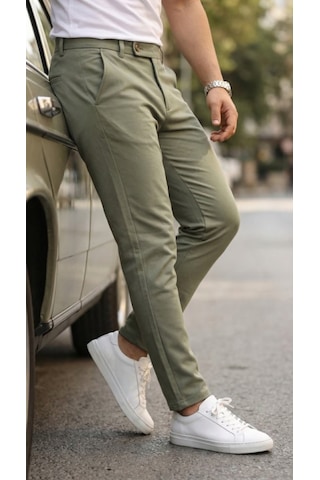 Efnaz Style Erkek Slim Fit Dilli Kumaş Pantolon Çağla Yeşili
