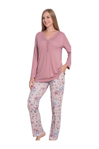 Limissi Desenli Malisa Pijama Takımı 24408 Yavru Ağzı