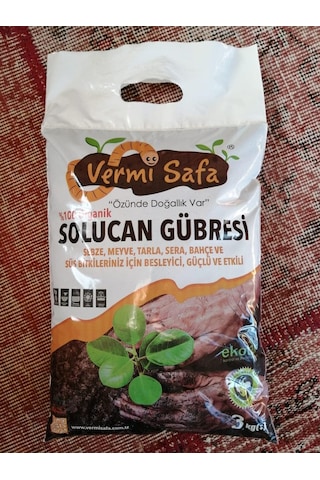 Organik 3kg Katı Solucan Gübresi 0,250