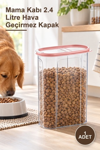 1 Adet Mama Kabı 2.4 Litre Hava Geçirmez Kapak