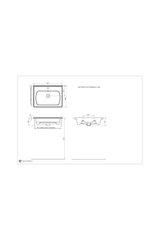Seramiksan Saturn Flat 60 CM Etajerli Lavabo