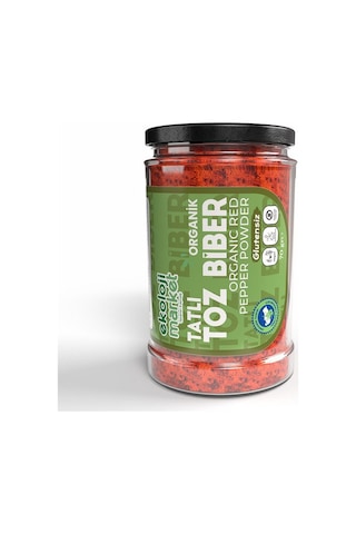 Organik Glutensiz Kavanoz Toz Biber- Tatlı 70 Gr 500 ML