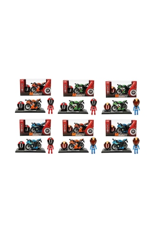 1:14 Sesli Ve Işıklı Die Cast Çek Bırak Yarış Motosikleti S00005831 - 1 Adet Stokta Olan Gönderilir