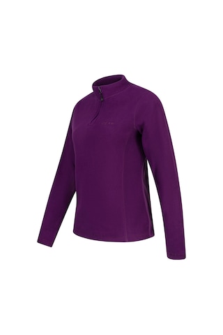2as Camila Kadın Yarım Fermuarlı İnce Polar Sweatshirt Mor Mor