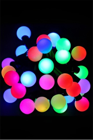 5 Metre Eklemeli 28 Top Rgb Işıklı Aydınlatma Yılbaşı Gece Parti Süsü Aydınlatması Led Şerit